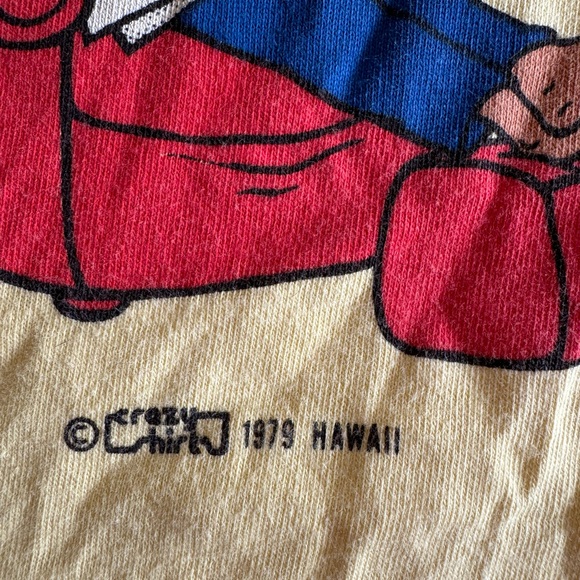 VINTAGE 1970s CRAZY SHIRT HAWAII MY LAY AROUND THE HOUSE AND DO NOTHING SHIRT - Picture 4 of 12